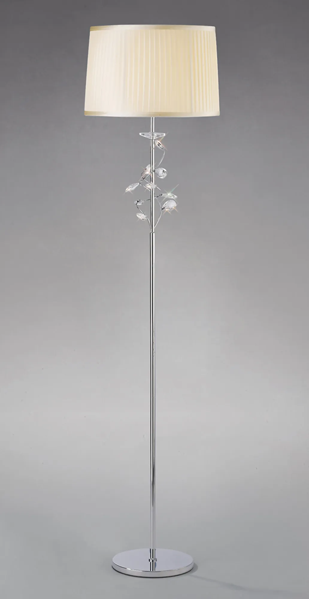 IL31214/CR  Willow Crystal 164cm Floor Lamp 1 Light